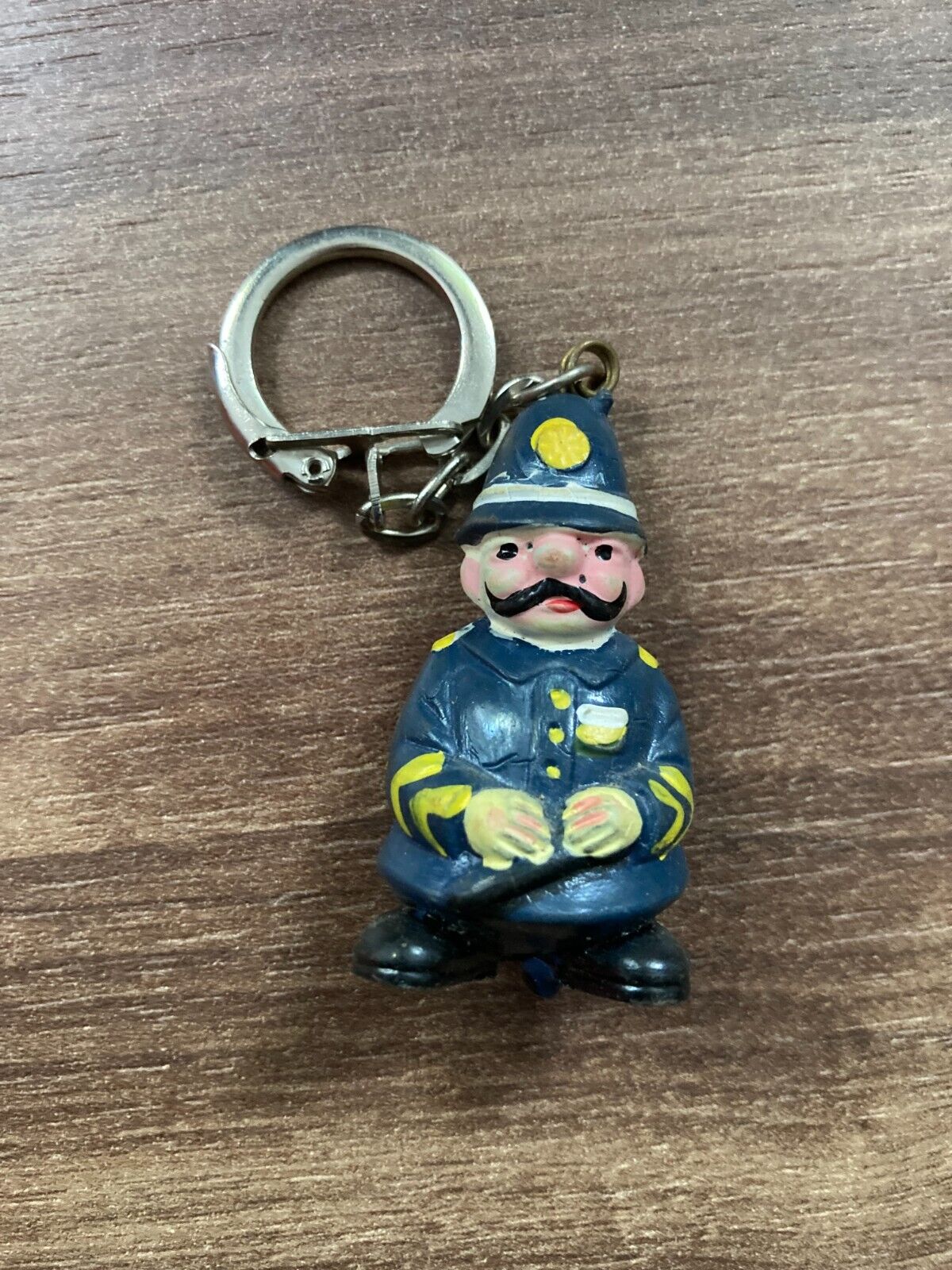 Vintage Hong Kong Policeman Keychain - Collectible Figurine Keyring