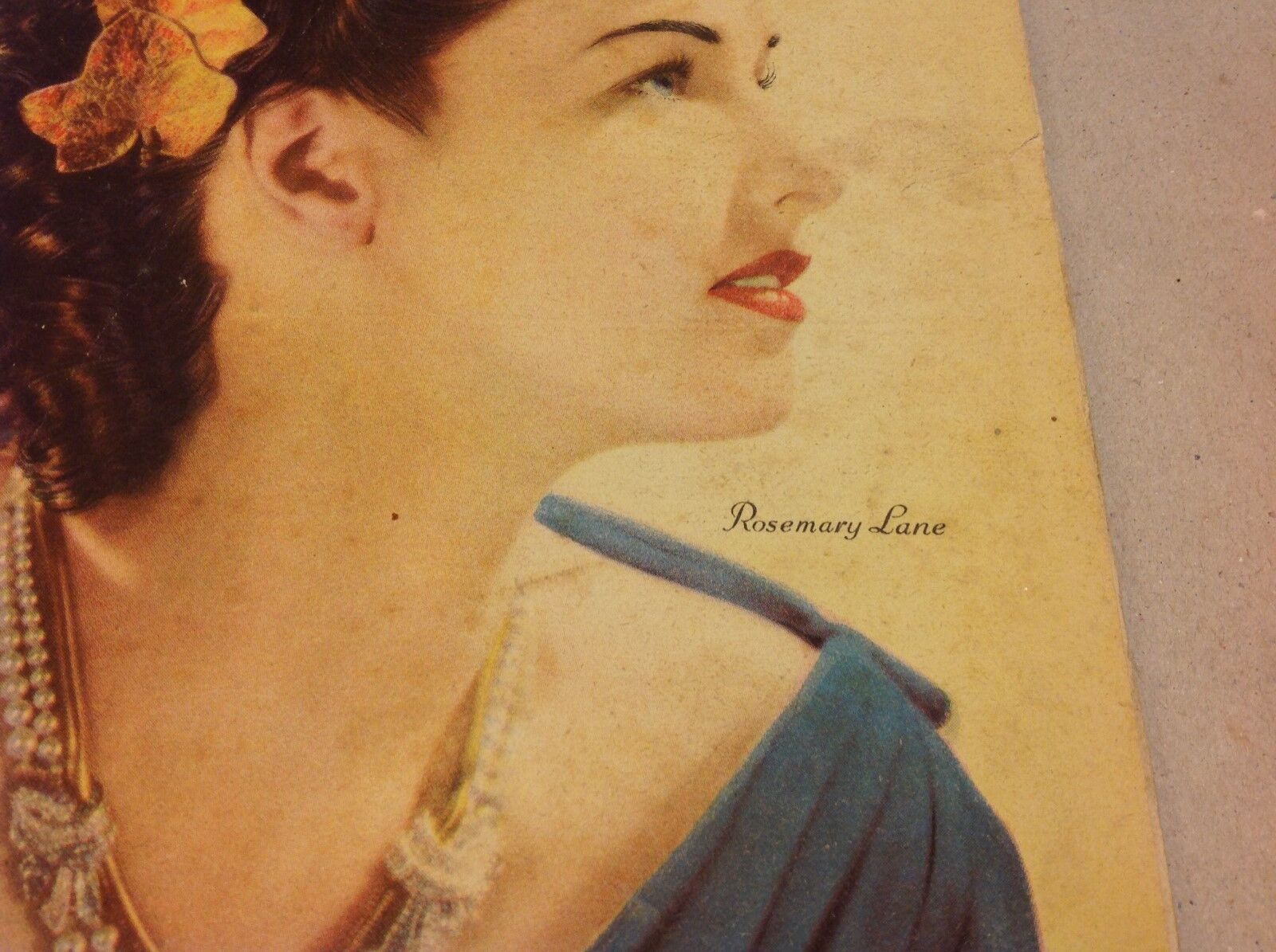 Rosemary Lane Actress on Front Cover Original Vtg Danish Magazine "Tempo" 1941