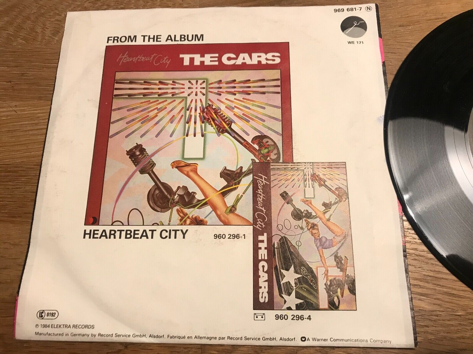 THE CARS "HELLO AGAIN" + DUB VERSION 1984 ELEKTRA RECORDS WEST GERMAN PRESSING**