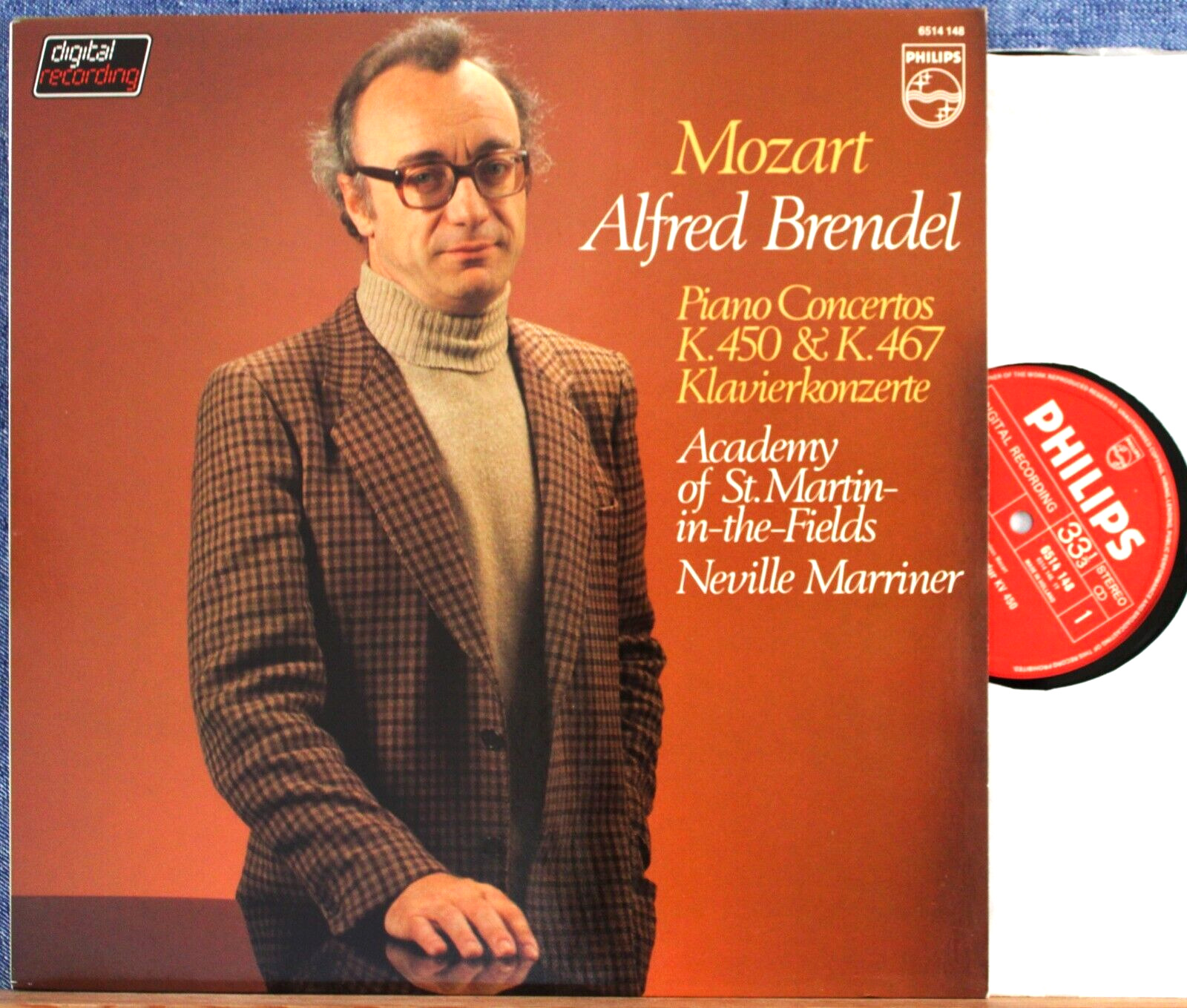 Brendel; Marriner Mozart (Piano concertos 15 + 21) Philips 6514 148 dig NM