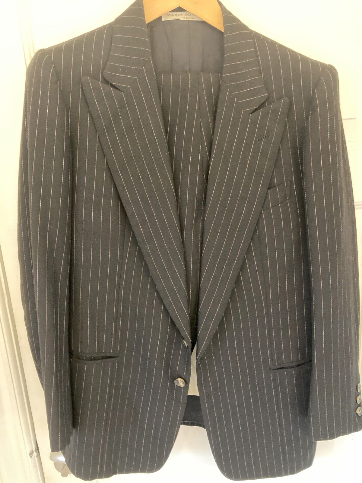 Bespoke Italian pinstripe vintage suit