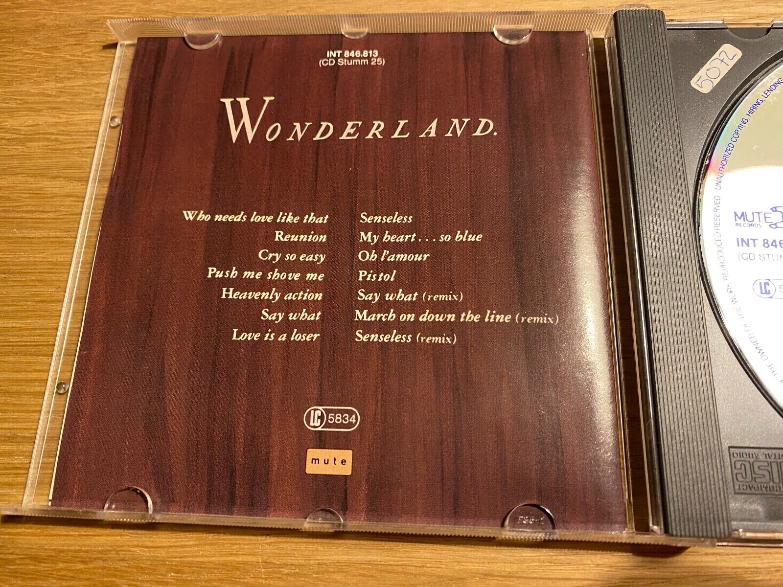 ERASURE "WONDERLAND" 1986 CD ALBUM 14 TRACKS MUTE RECORDS WEST GERMANY 1 PRESS*