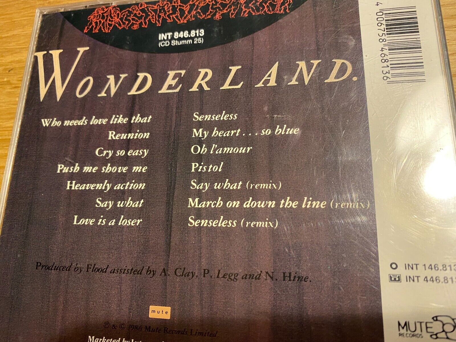 ERASURE "WONDERLAND" 1986 CD ALBUM 14 TRACKS MUTE RECORDS WEST GERMANY 1 PRESS*