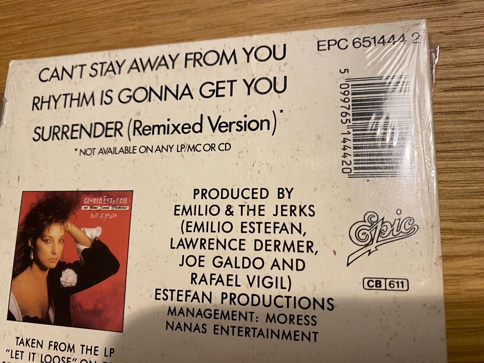 GLORIA ESTEFAN AND MIAMI SOUND MACHINE  "CANT STAY AWAY FROM YOU" 1988 3 TRACKS*