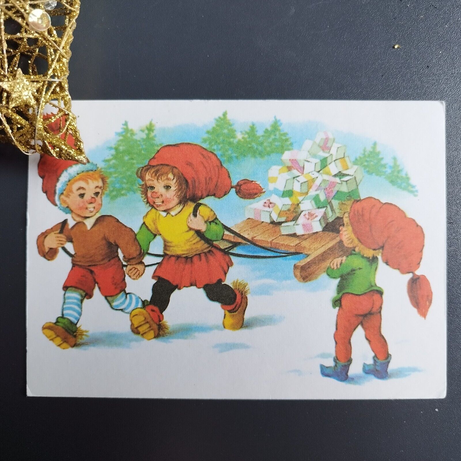 Vintage and collectible Danish Christmas card Posted  in 1993 ( no X35 )