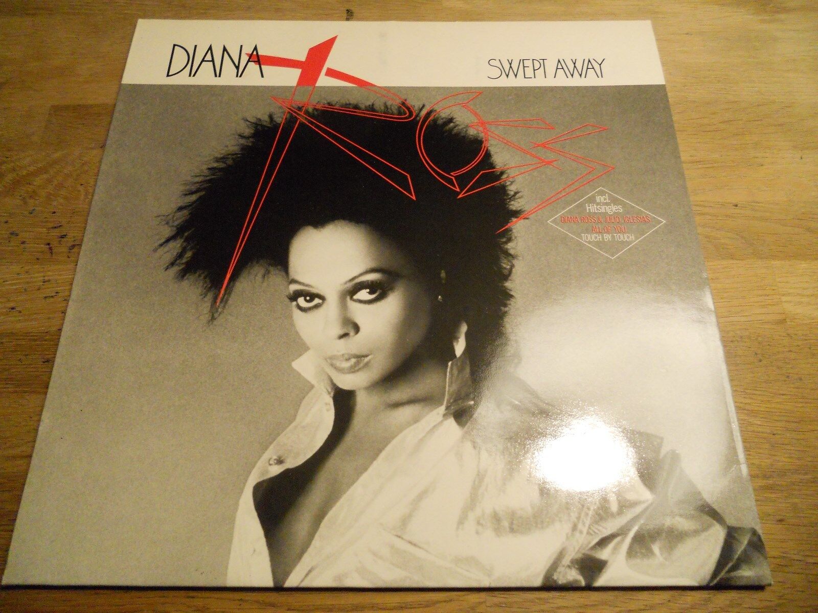 DIANA ROSS "SWEPT AWAY" 1984 DMM VINYL LP GATEFOLDED COVER SEXY PHOTOS RARE OOP*