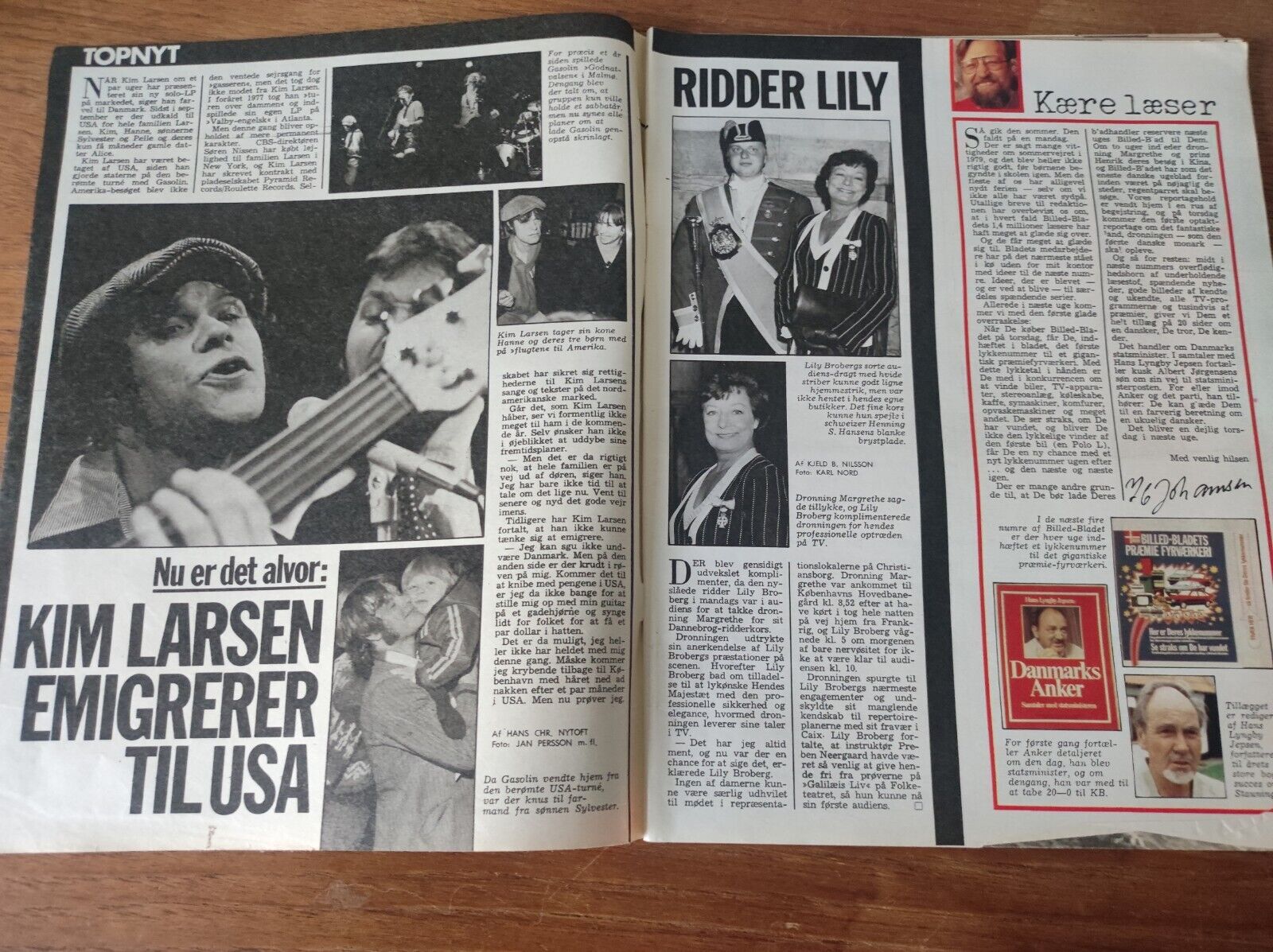 KIM LARSEN Gasolin DALAI LAMA  1979 Danish Magazine BB135