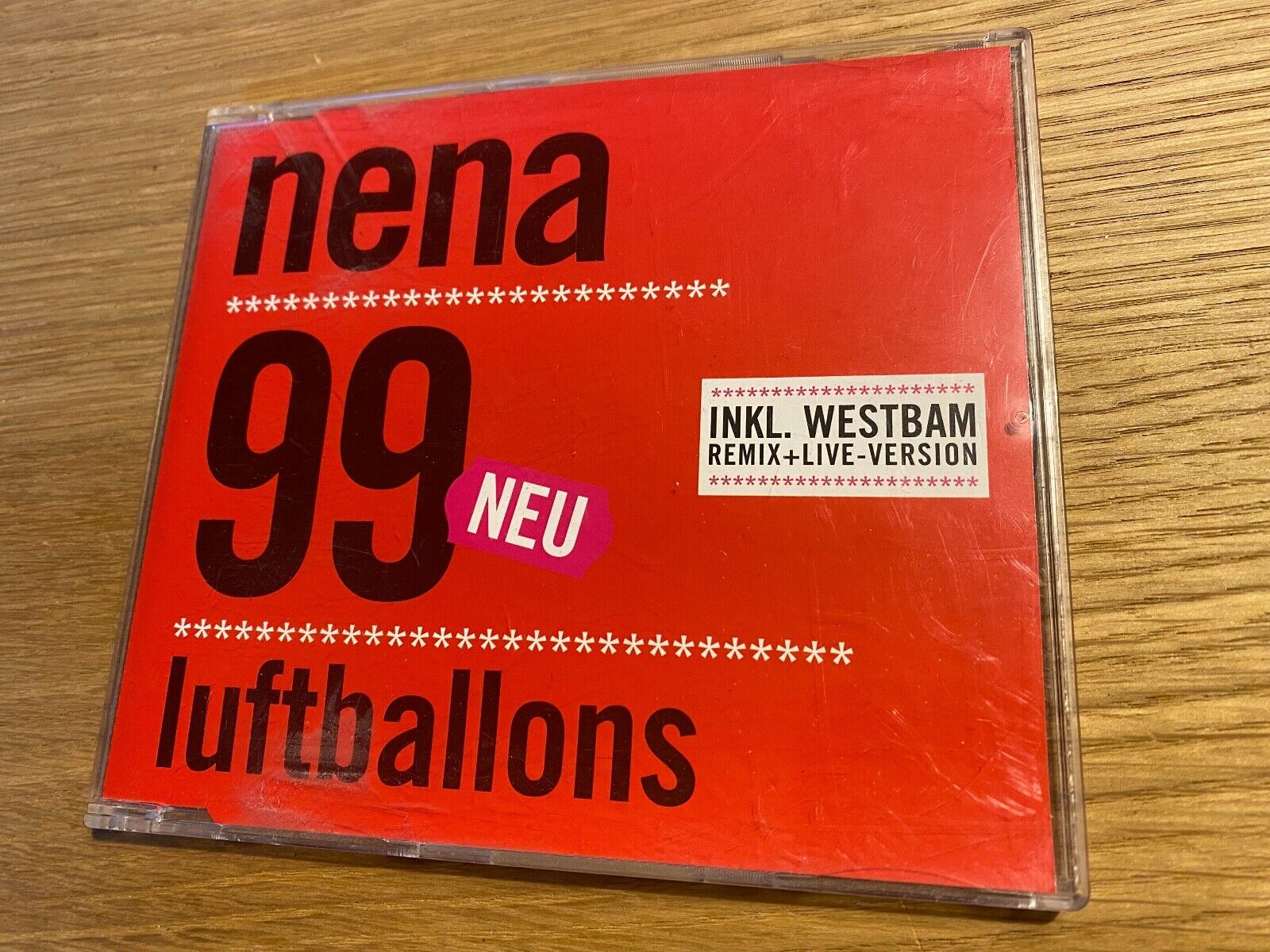 NENA "99 NEU LUFTBALLONS" WESTBAM REMIX  LIVE-VERSION 6 TRACK 2002 CD SINGLE