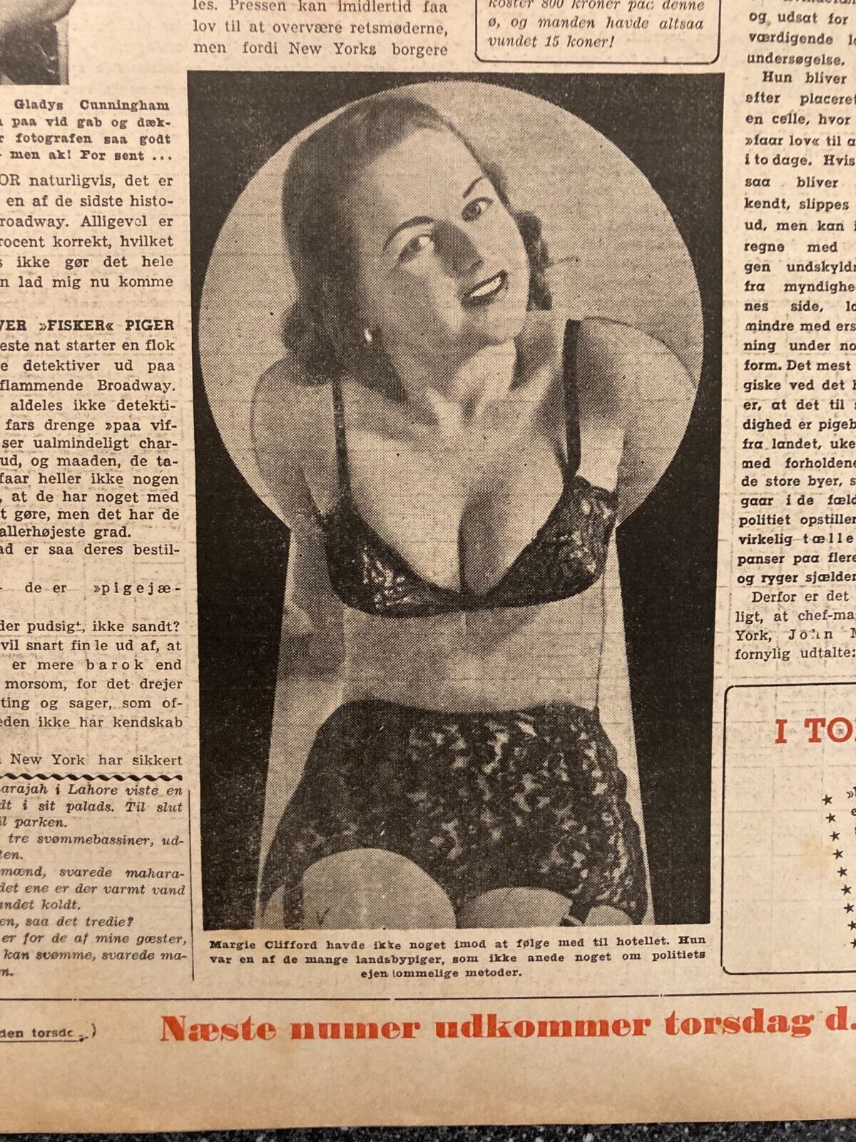 Patrice Wymore Ami Aarøe Margie Clifford Danish Magazine 1954 "Verden Rundt"