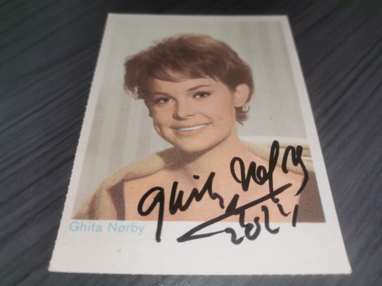 Ghita Nørby signed autograph 1963 Ekstra Bladet stjerne Grand Prix Card