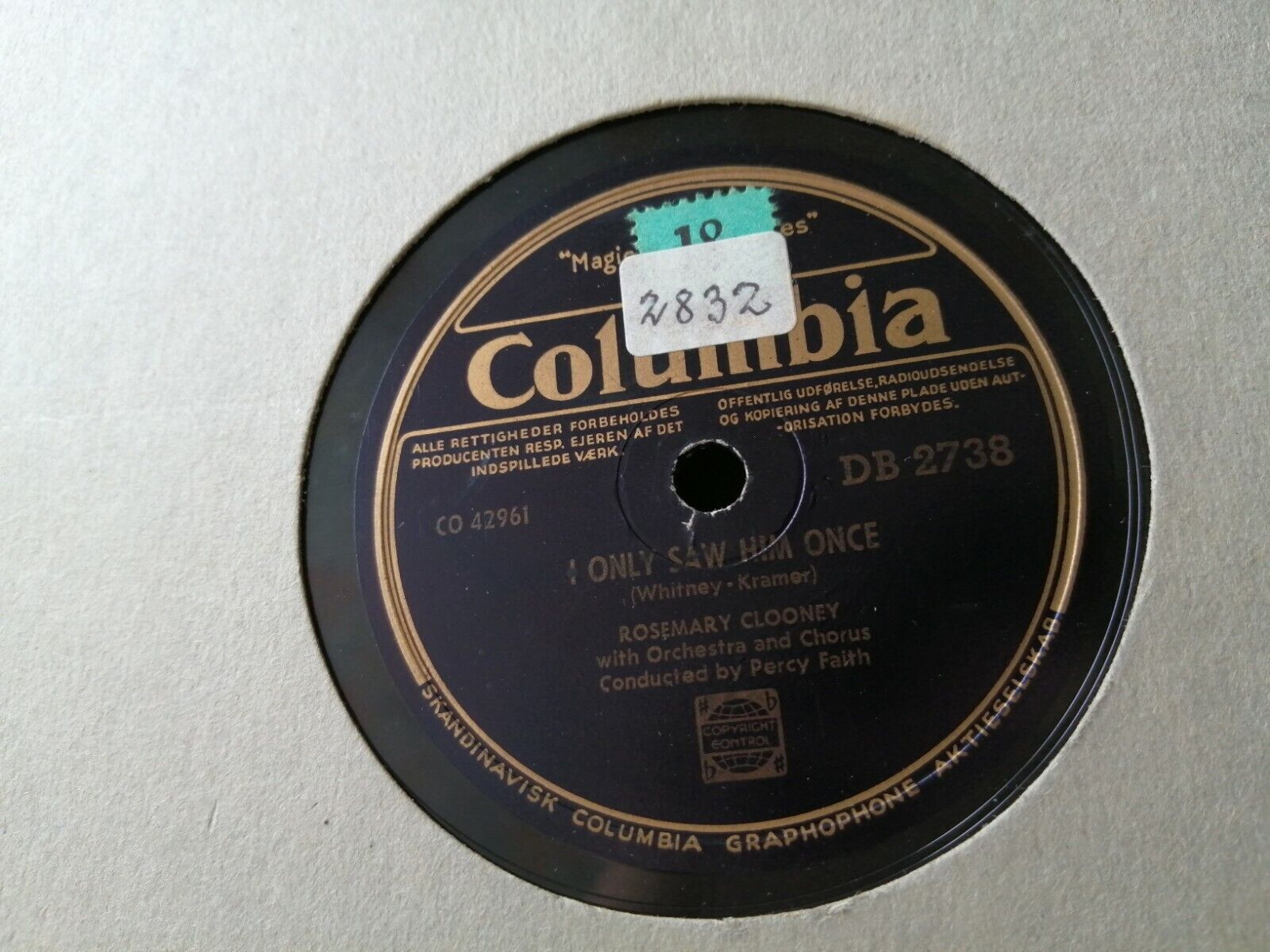 78 RPM: ROSEMARY CLOONEYI Only Saw Him Once/TONI HARPERSam's Song