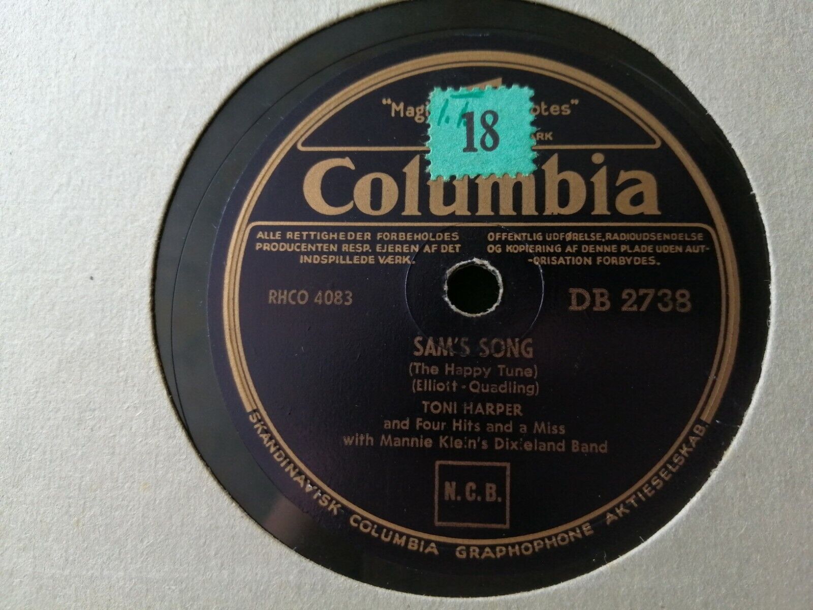 78 RPM: ROSEMARY CLOONEYI Only Saw Him Once/TONI HARPERSam's Song