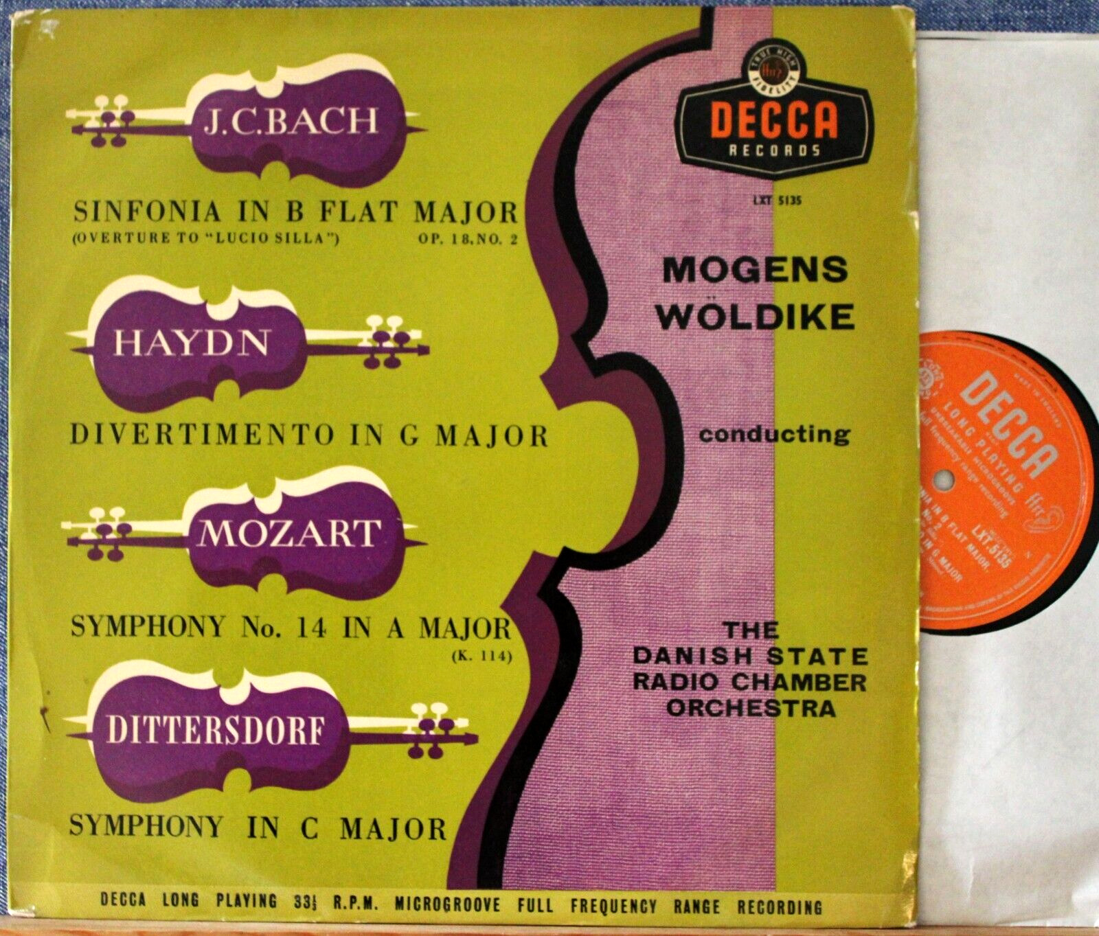 Wöldike Haydn; Mozart; Dittersdorf; etc (Symphonies etc) Decca LXT 5135 NM