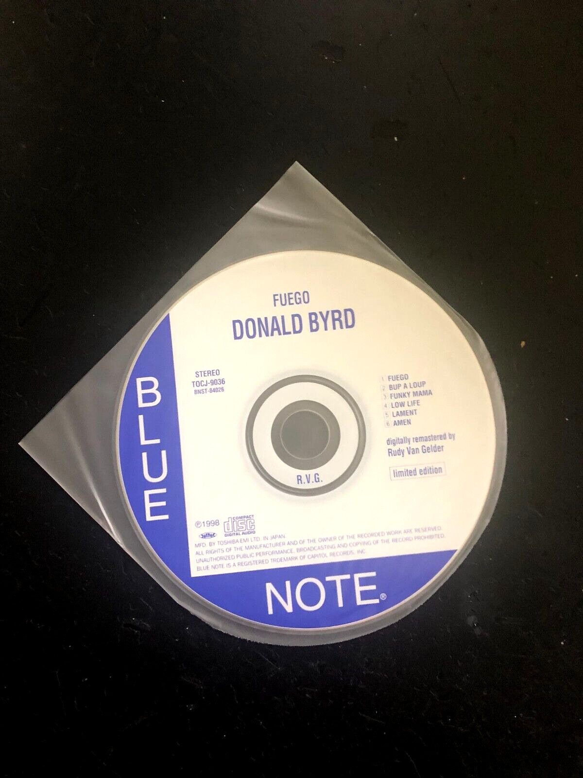 DONALD BYRD ''FUEGO'' - MINI LP JAPAN CD - BLUE NOTE