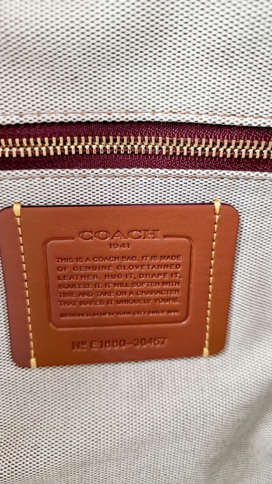 Coach 1941 Rogue 31 Oxblood Pebble Leather Border Rivets  Brass Hardware 30457