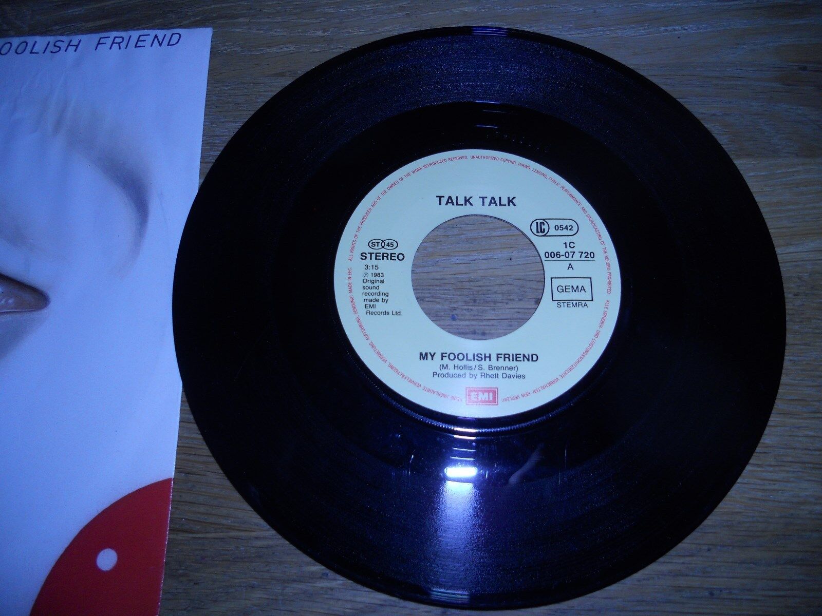 TALK TALK "MY FOOLISH FRIEND/CALL IN THE NIGHT BOYS" 1983 EMI RECORDS ST 45 GEMA