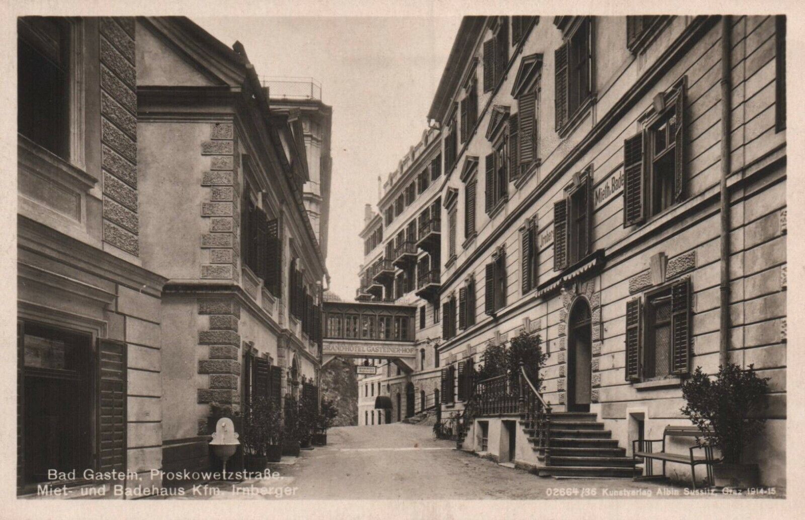 Bad Gastem Proskowetzstrasse Miet und Badehaus kfm Irnberger Postcard