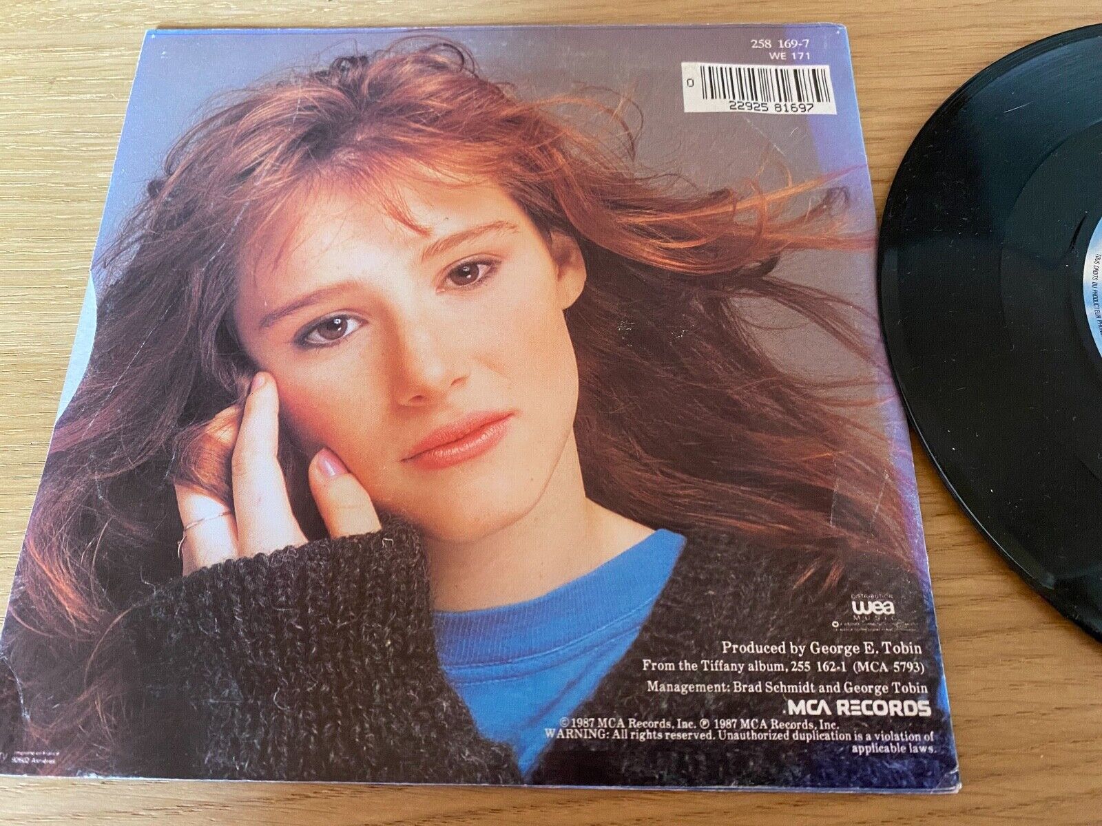 TIFFANY "I THINK WE´RE ALONE NOW" 1987 MCA RECORDS SACEM FRENCH 7" VINYL SINGLE