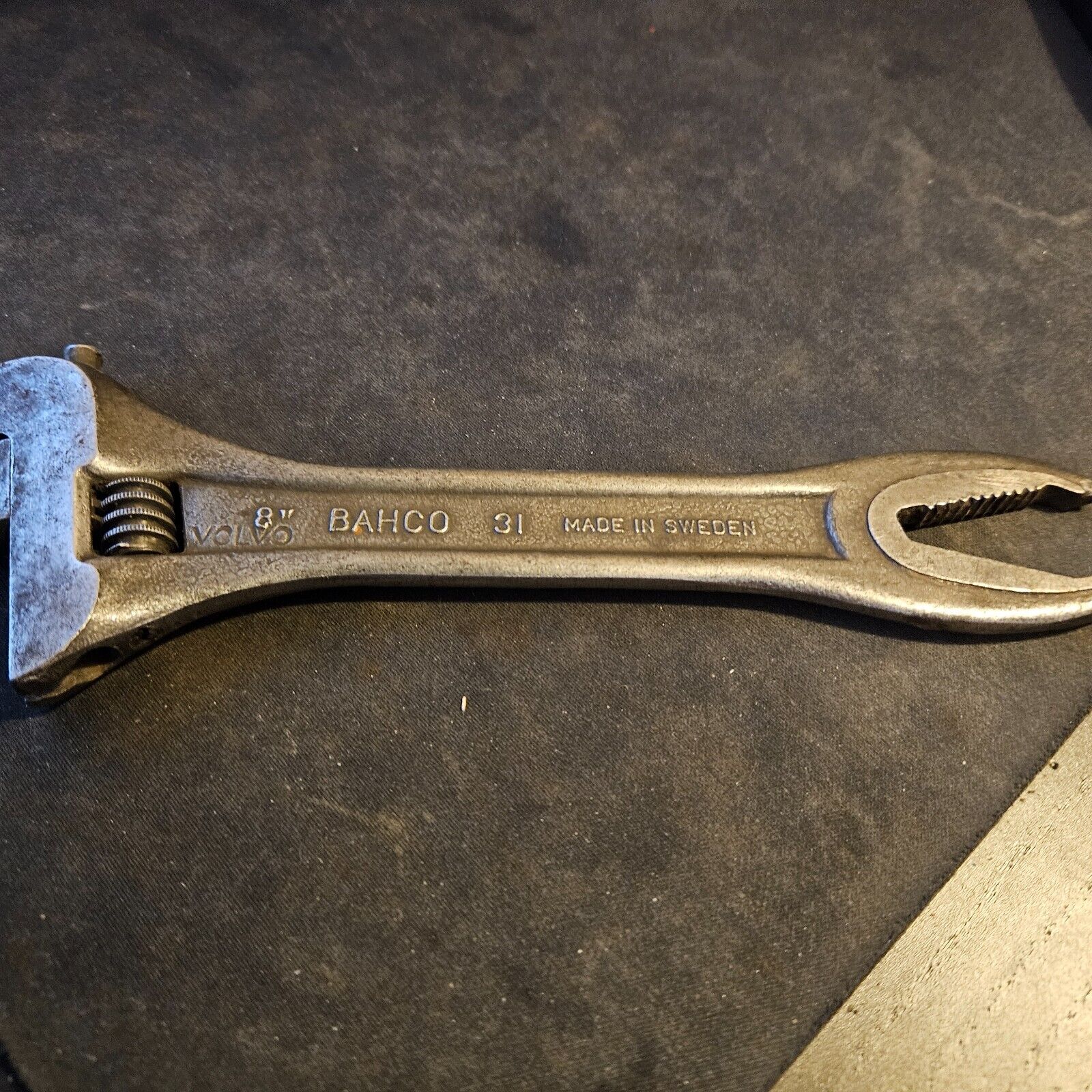 vintage 8" A/B BAHjorth  Co (Bahco) 31 Alligator adjustable wrench - Volvo