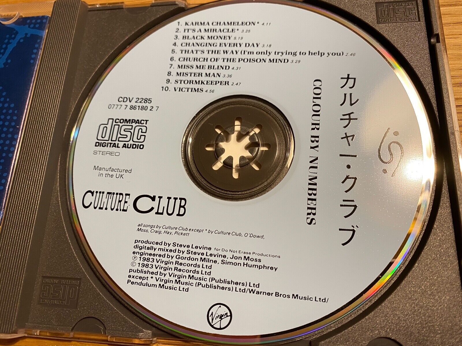 CULTURE CLUB "COLOUR BY NUMBERS" 1983 CD ALBUM 10 TRACK VIRGIN RECORDS LTD UK