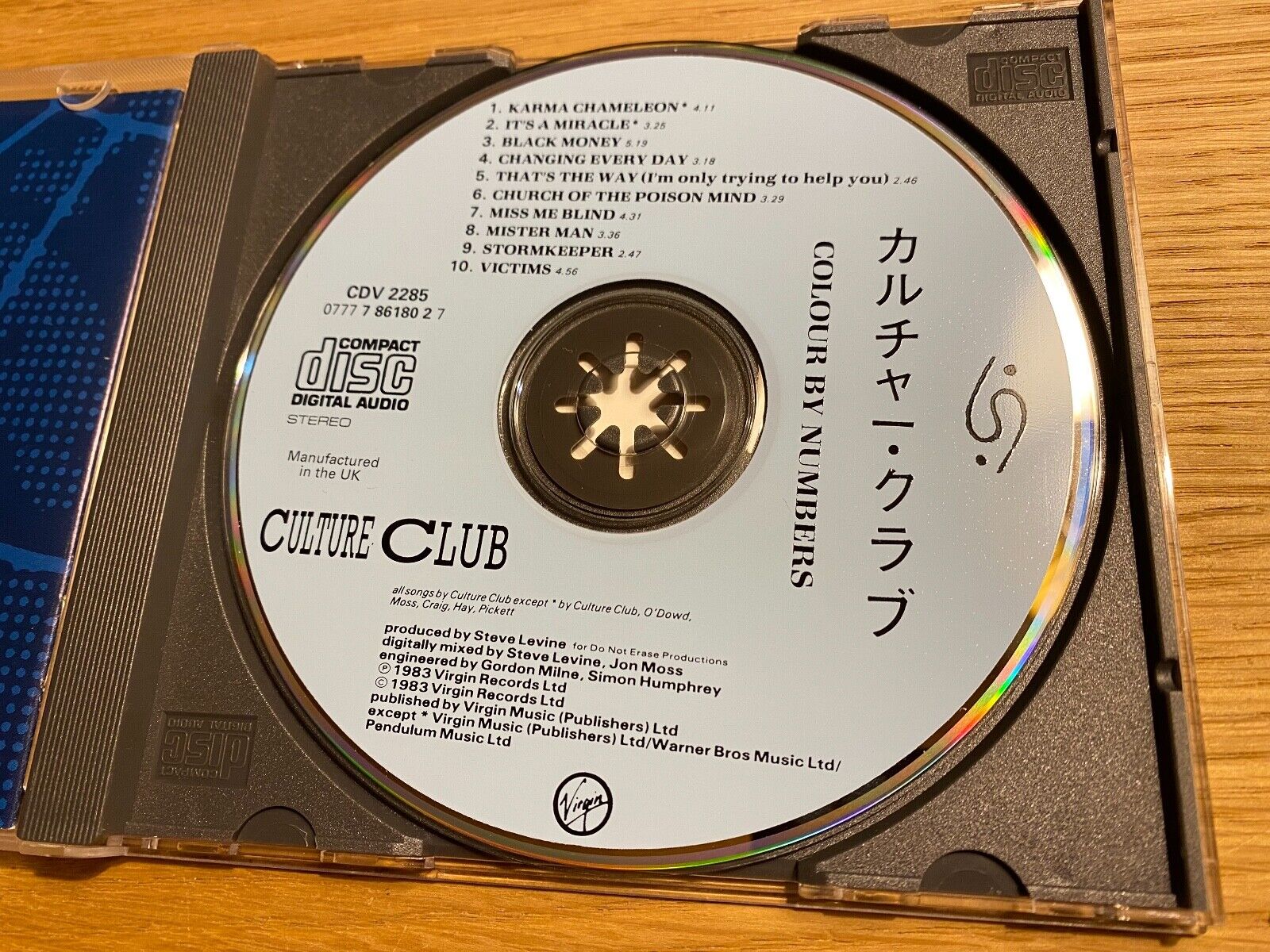 CULTURE CLUB "COLOUR BY NUMBERS" 1983 CD ALBUM 10 TRACK VIRGIN RECORDS LTD UK