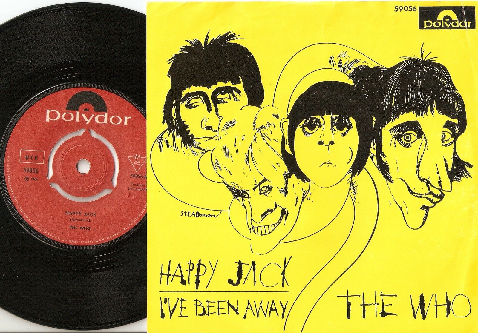 THE WHO HAPPY JACK  I`VE BEEN AWAY NORWAY 45+PS 1966 FREAKBEAT HIGH NUMBERS MOD