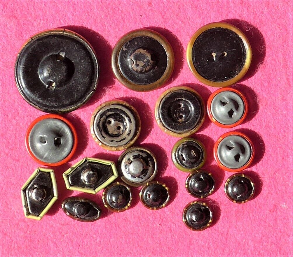 18 vintage COLLECTABLE CELLULOID  tight tops - shaped anchors and more ( 77 )