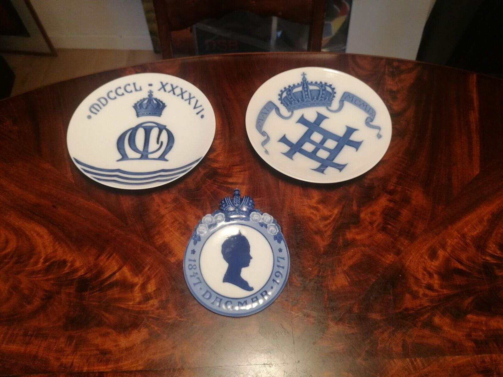 Royal Copenhagen 3 memorial plates