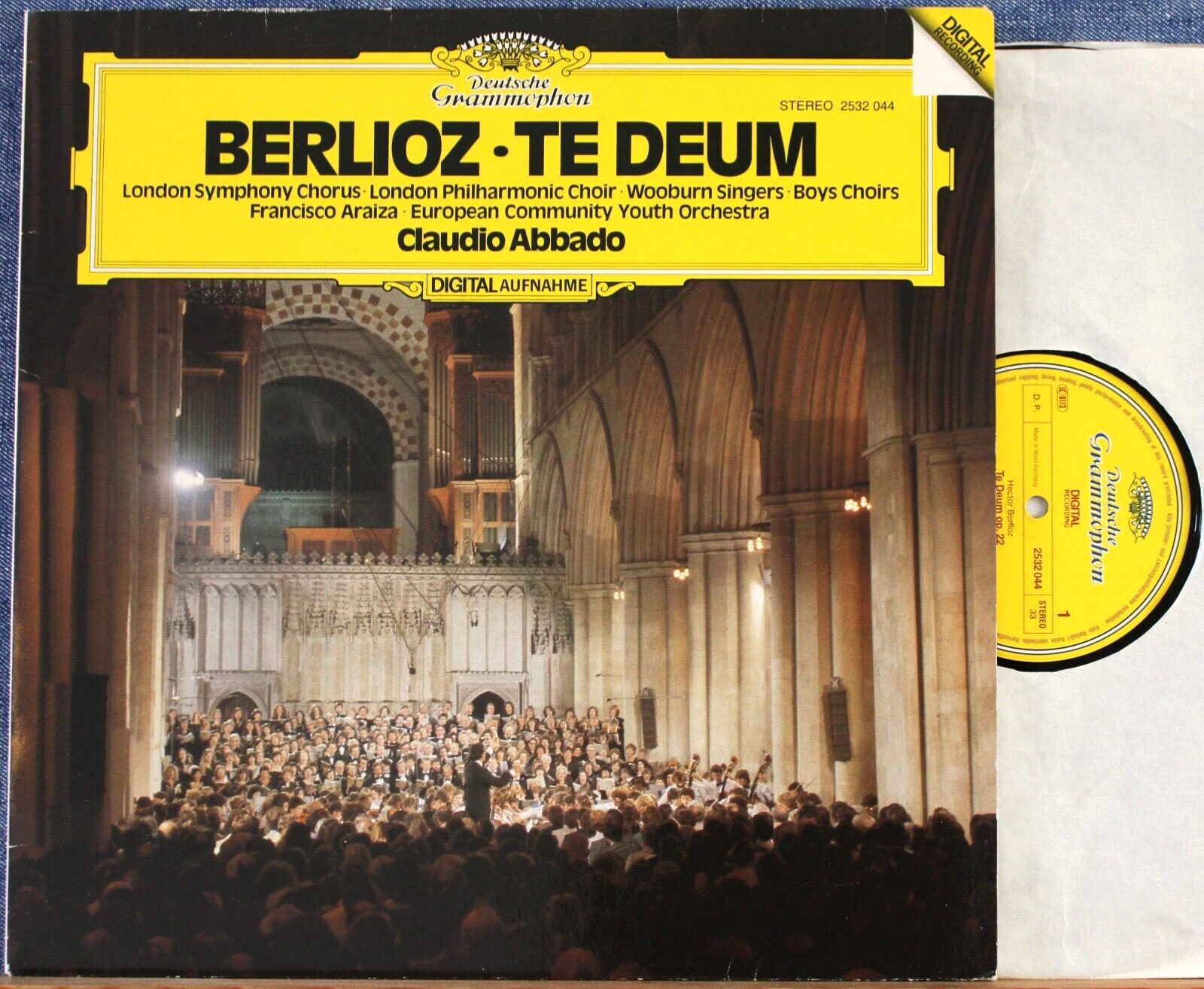 Abbado (w Araiza) Berlioz (Te Deum) DGG 2532 044 dig NM