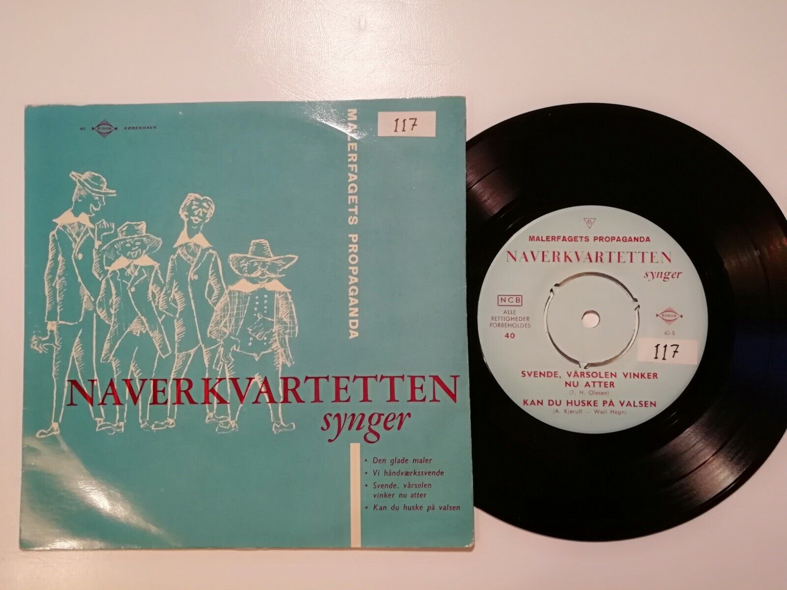 Vinyl 45 EP NAVERKVARTETTEN SyngerDanish Painters Propaganda