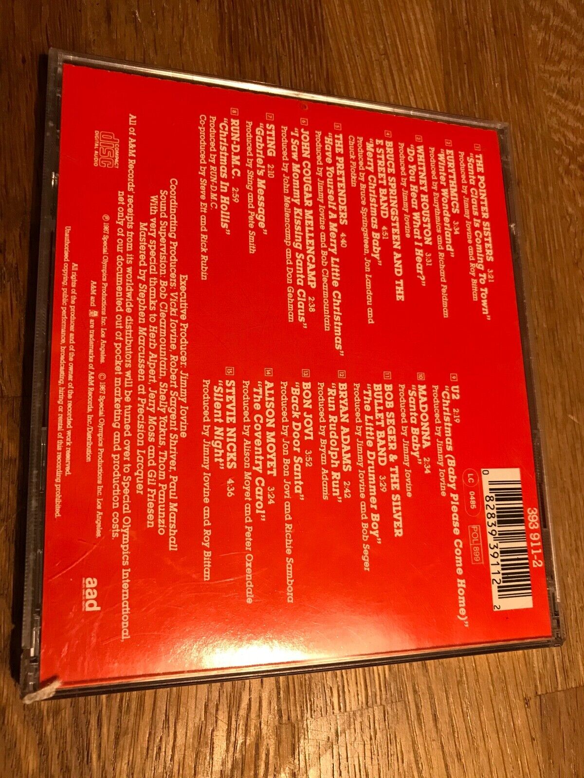 A VERY SPECIAL CHRISTMAS 1987 15 TRACKS STING MADONNA BRYAN ADAMS BON JOVI U2 CD