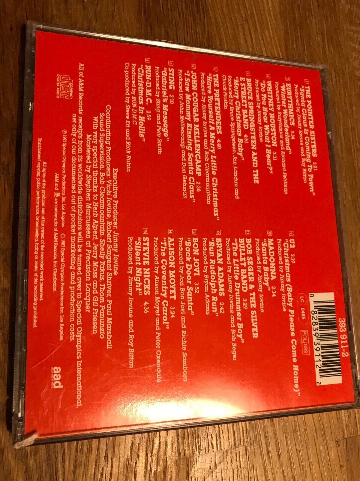 A VERY SPECIAL CHRISTMAS 1987 15 TRACKS STING MADONNA BRYAN ADAMS BON JOVI U2 CD