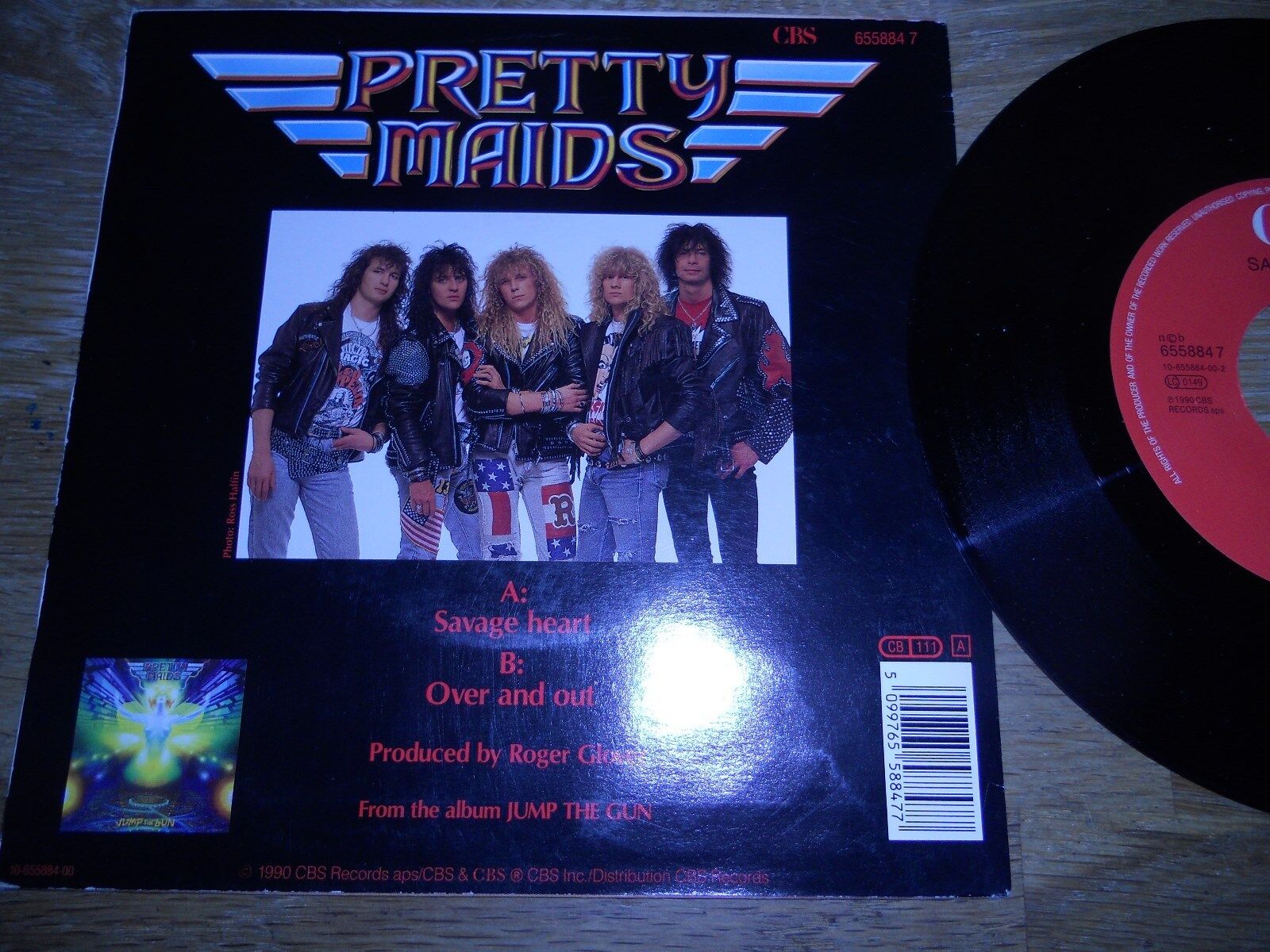 PRETTY MAIDS "SAVAGE HEART / OVER AND OUT" 1990 NCB CBS RECORDS HOLLAND ROCK OOP