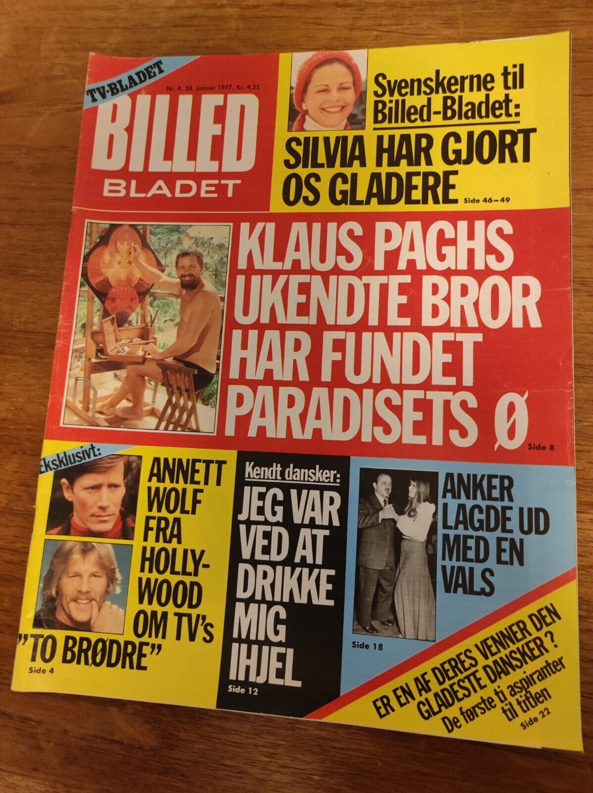 QUEEN SILVIA Peter Strauss BRIGITTE BARDOT Falk ABBA  1977 Danish Magazine BB15