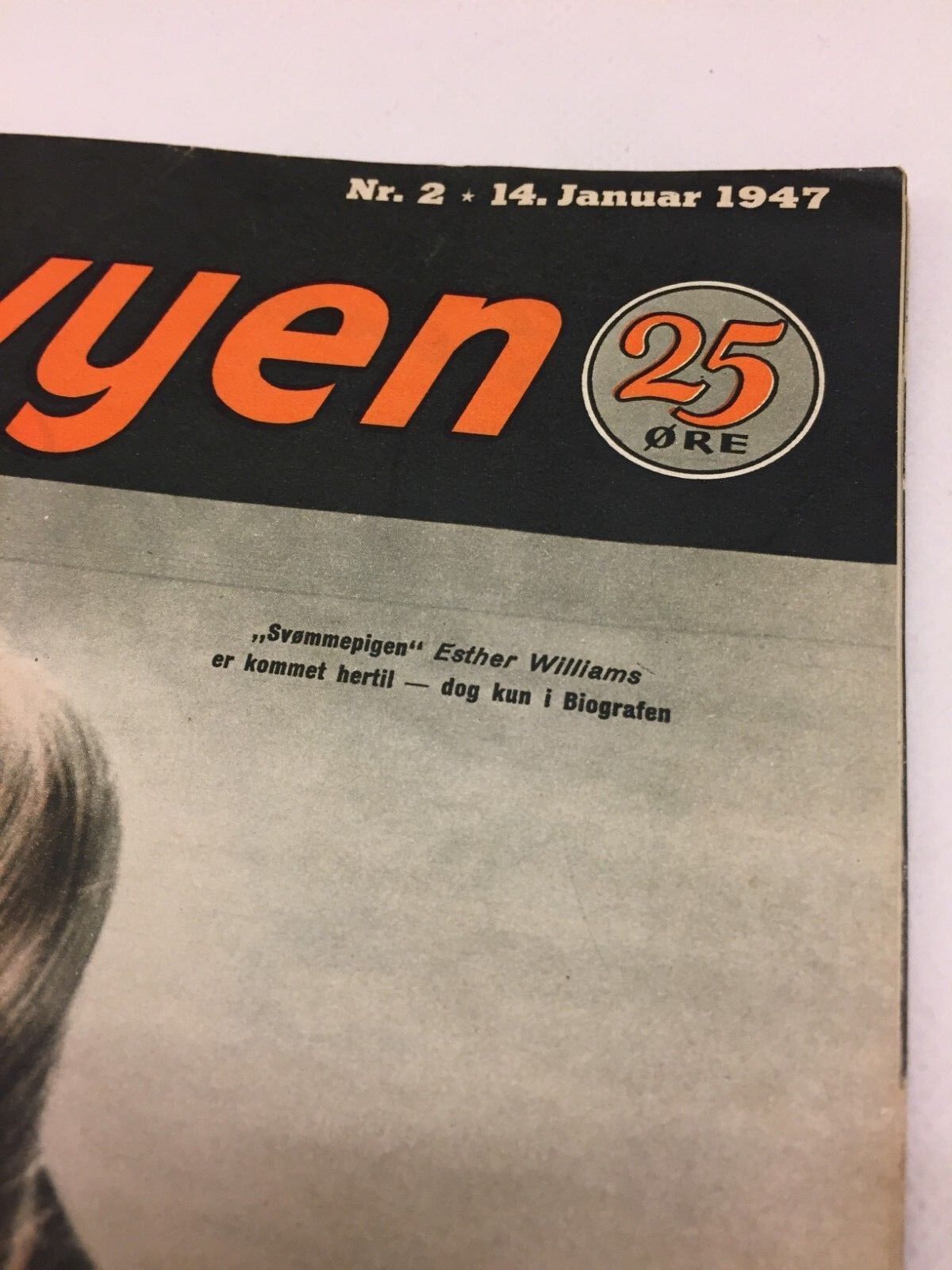 Esther Williams On Front Cover Danish Weekly Vintage Magazine Uge-Revyen 1947