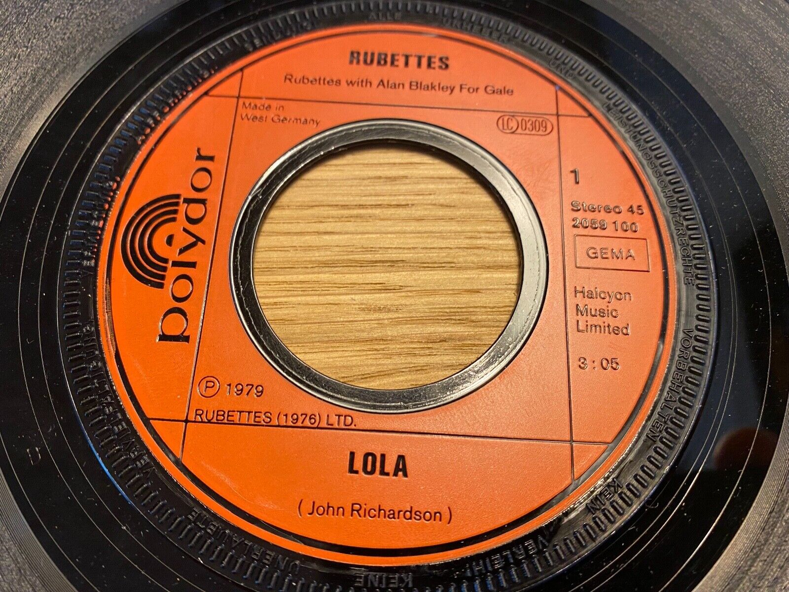 THE RUBETTES "LOLA / STAY WITH ME" 1979 W GERMAN PRESS POLYDOR RECORDS 7" VINYL