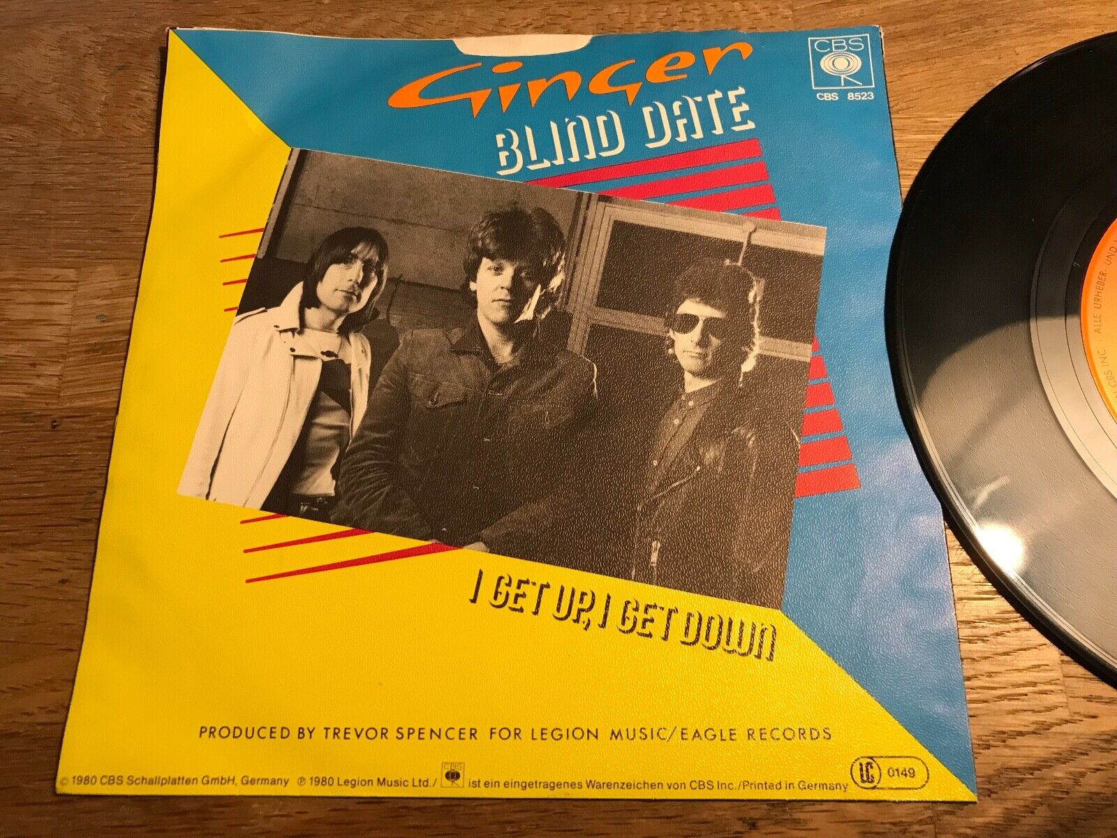 GINGER" "BLIND DATE / I GET UP I GET DOWN" 1980 CBS RECORDS GERMAN PRESSING OOP