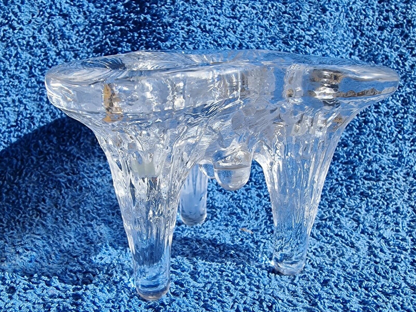 Göran Wärff for Kosta Boda Igloo Sweden crystal candle holder