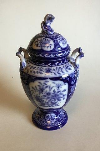 Royal Copenhagen Unique Potpourri Jar with Flower decoration in blue by Anna