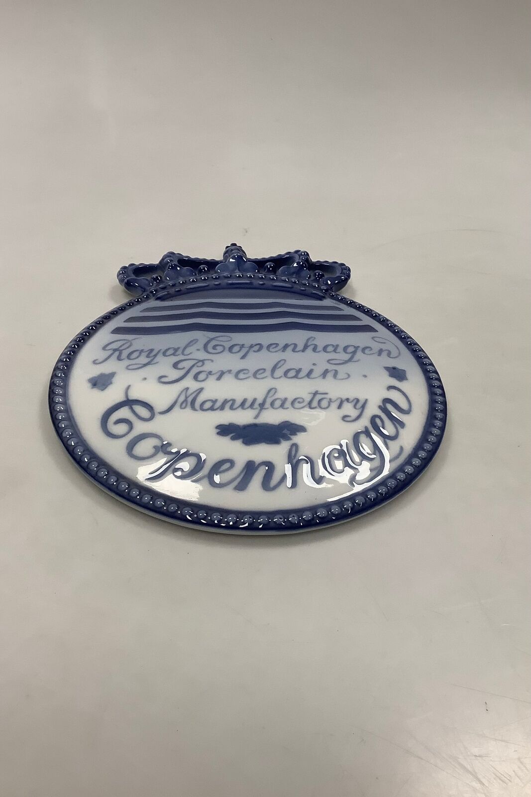 Royal Copenhagen English Dealer Sign with Crown early