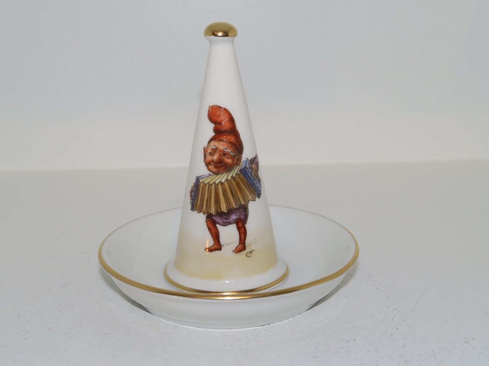 Royal Copenhagen Candle Snuffer With Christmas Elfs