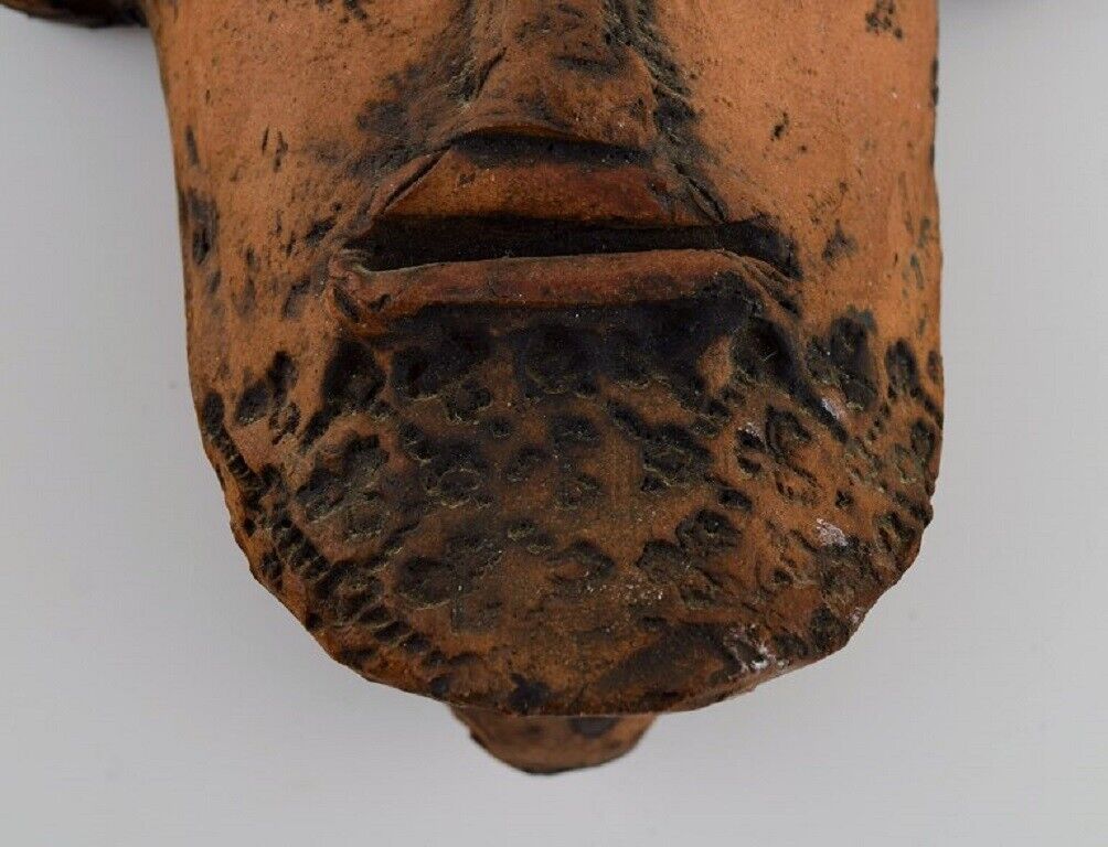 Niels Helledie (b 1927) Denmark Unique face mask in hand-painted stoneware