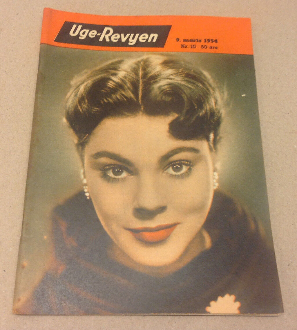 JOANNE GILBERT FRONT COVER LIPSTICK ADD BACK COVER VINTAGE Danish Magazine 1954