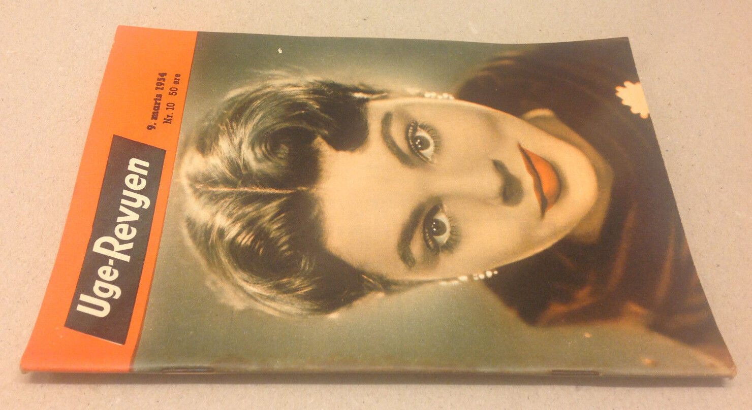 JOANNE GILBERT FRONT COVER LIPSTICK ADD BACK COVER VINTAGE Danish Magazine 1954