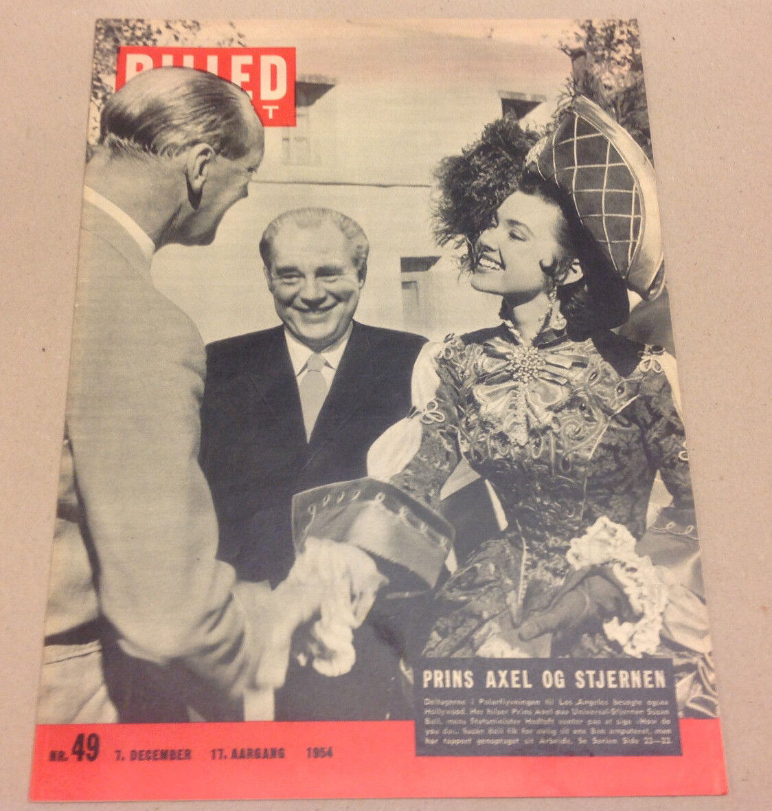 Suzan Ball Prince Axel Denmark Hedtoft Danish Vtg Magazine Billed-Bladet 1954