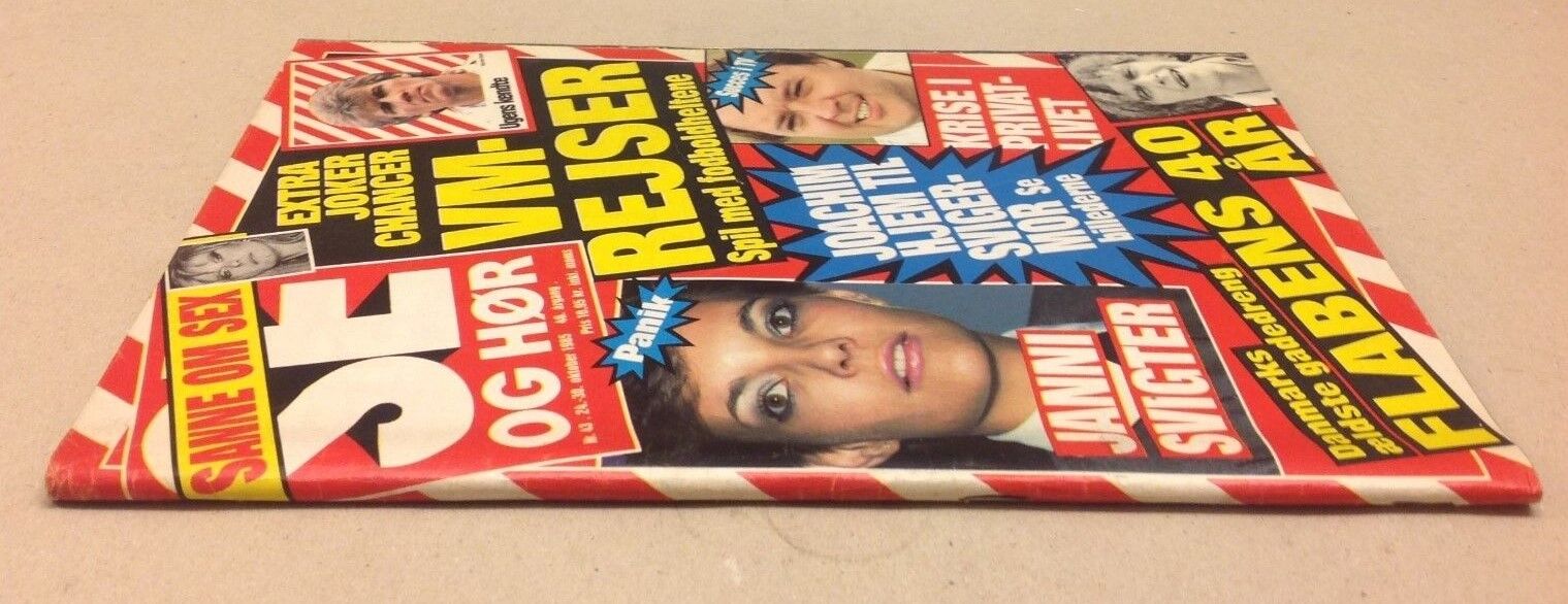 Dynasty Joan Collins Alexis Daughter Vintage Danish Magazine 1985 "Se og Hoer"