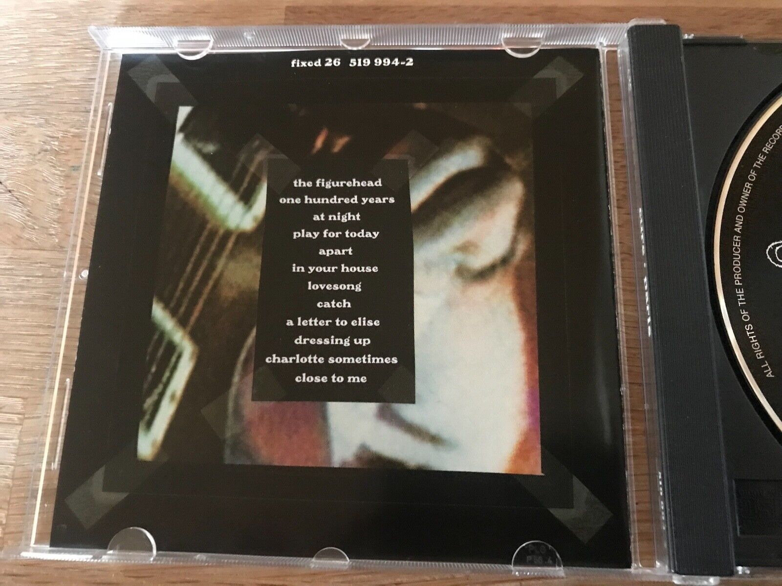 THE CURE "PARIS" 1993 FICTION RECORDS 12 LIVE TRACKS CD ALBUM FIXED 26 1 PRESS*