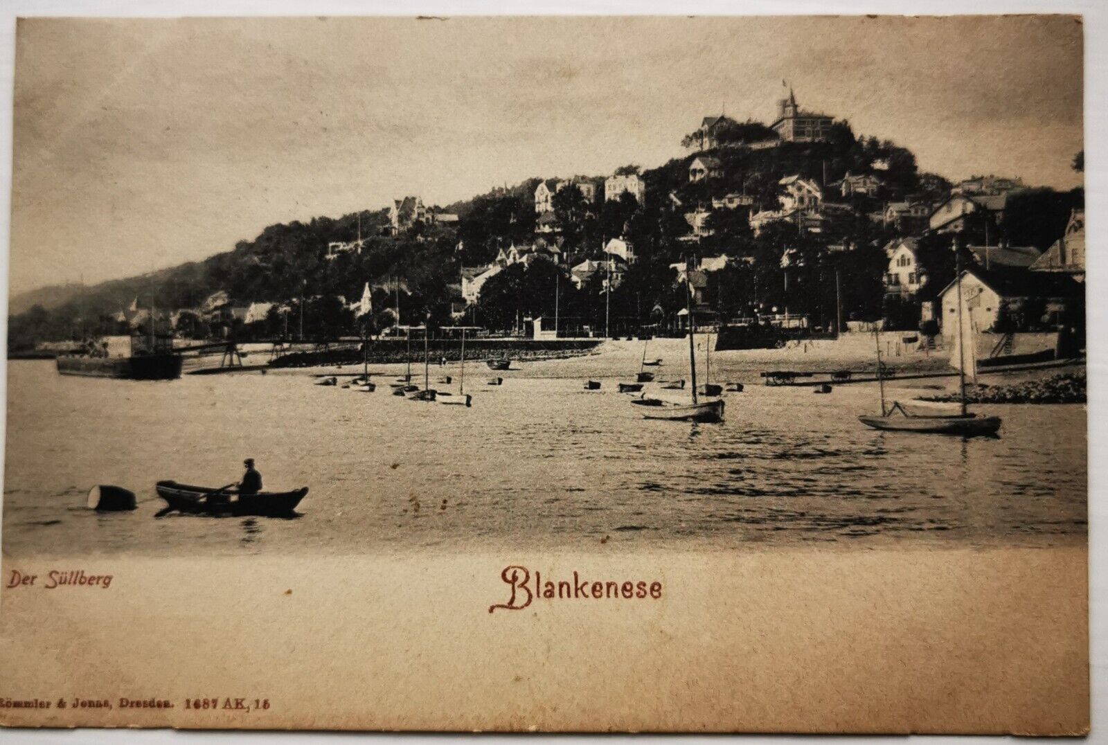 Old postcard: Motif from Blankenese  Mailed to Denmark in 1906 pok655