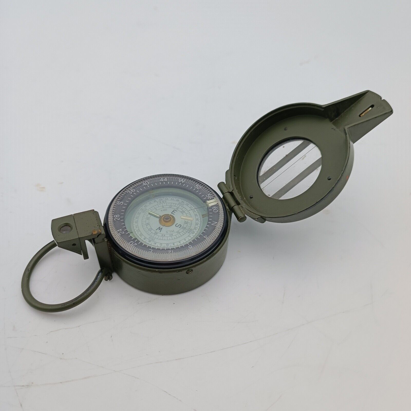 FRANCIS BARKER M-88 Prismatic Military Compass M88 Mils Olive Drab w/ Leather Ca