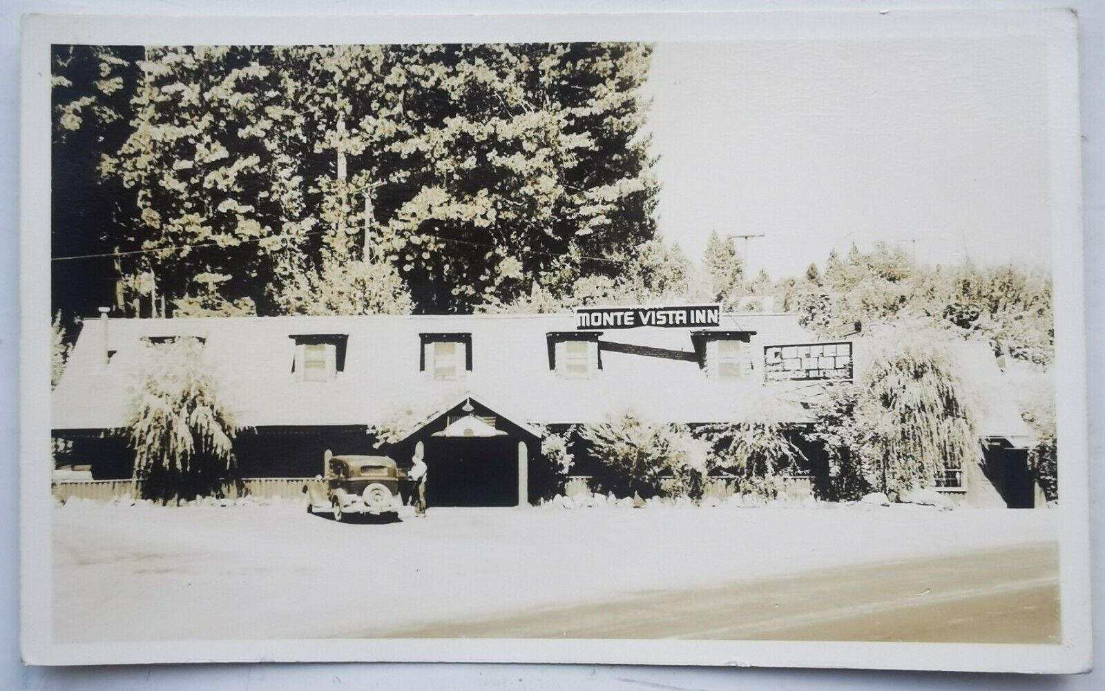 Old photo postcard with motif from Monte Vista Inn in California 1930s pok1316